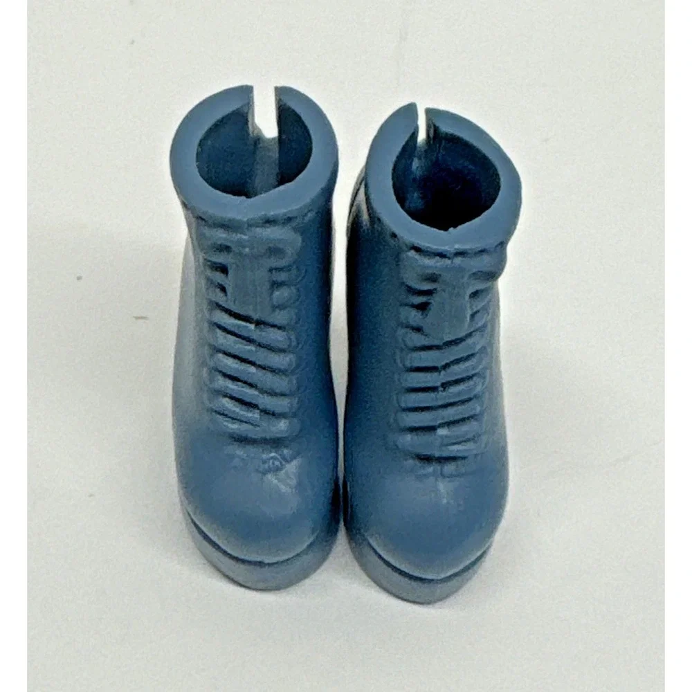Barbie Shoes- Mattel Blue Heeled Boots Lace Up